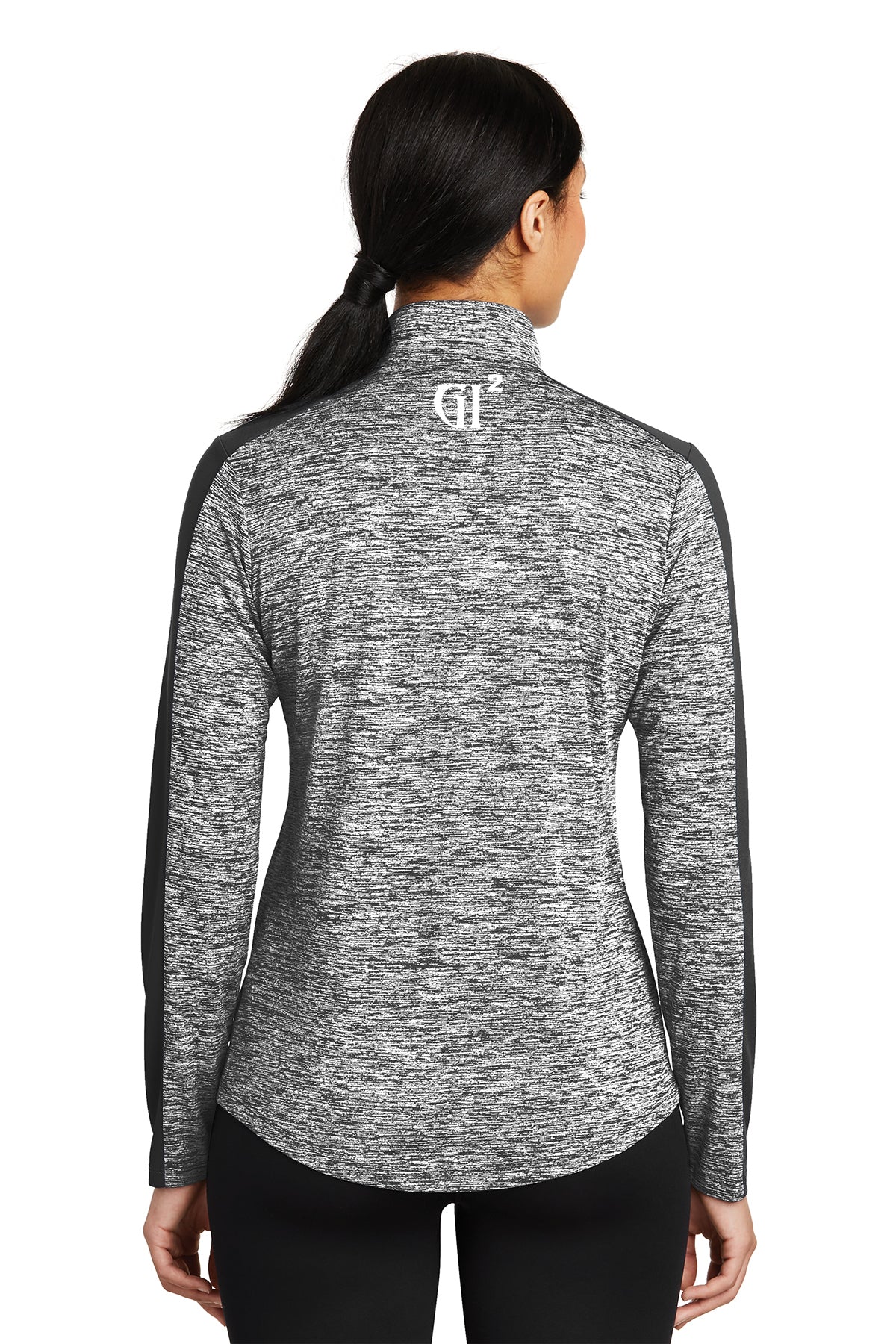 Ladies 1/4 Heather color block pull over - GET IT IN Apparel
