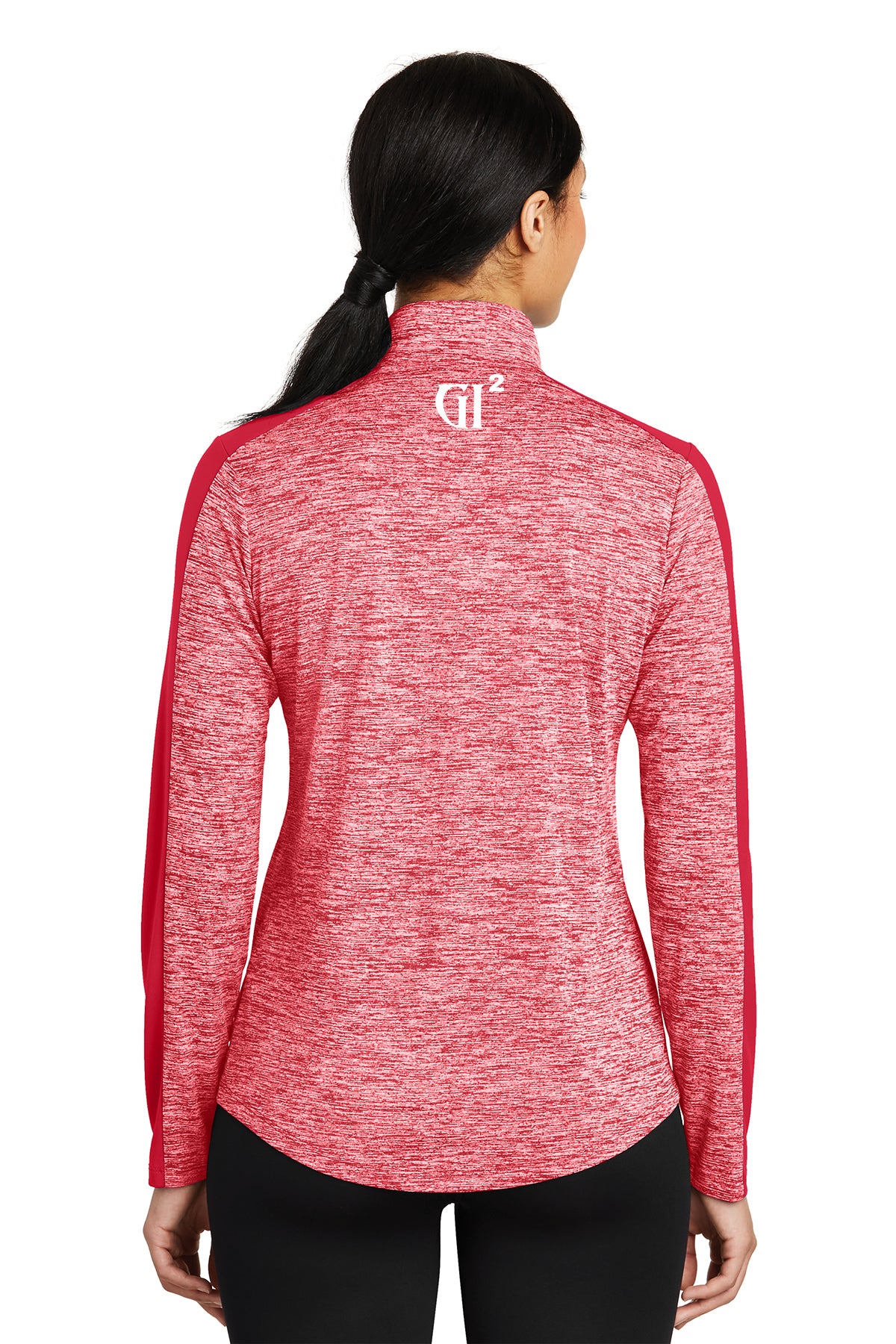 Ladies 1/4 Heather color block pull over - GET IT IN Apparel