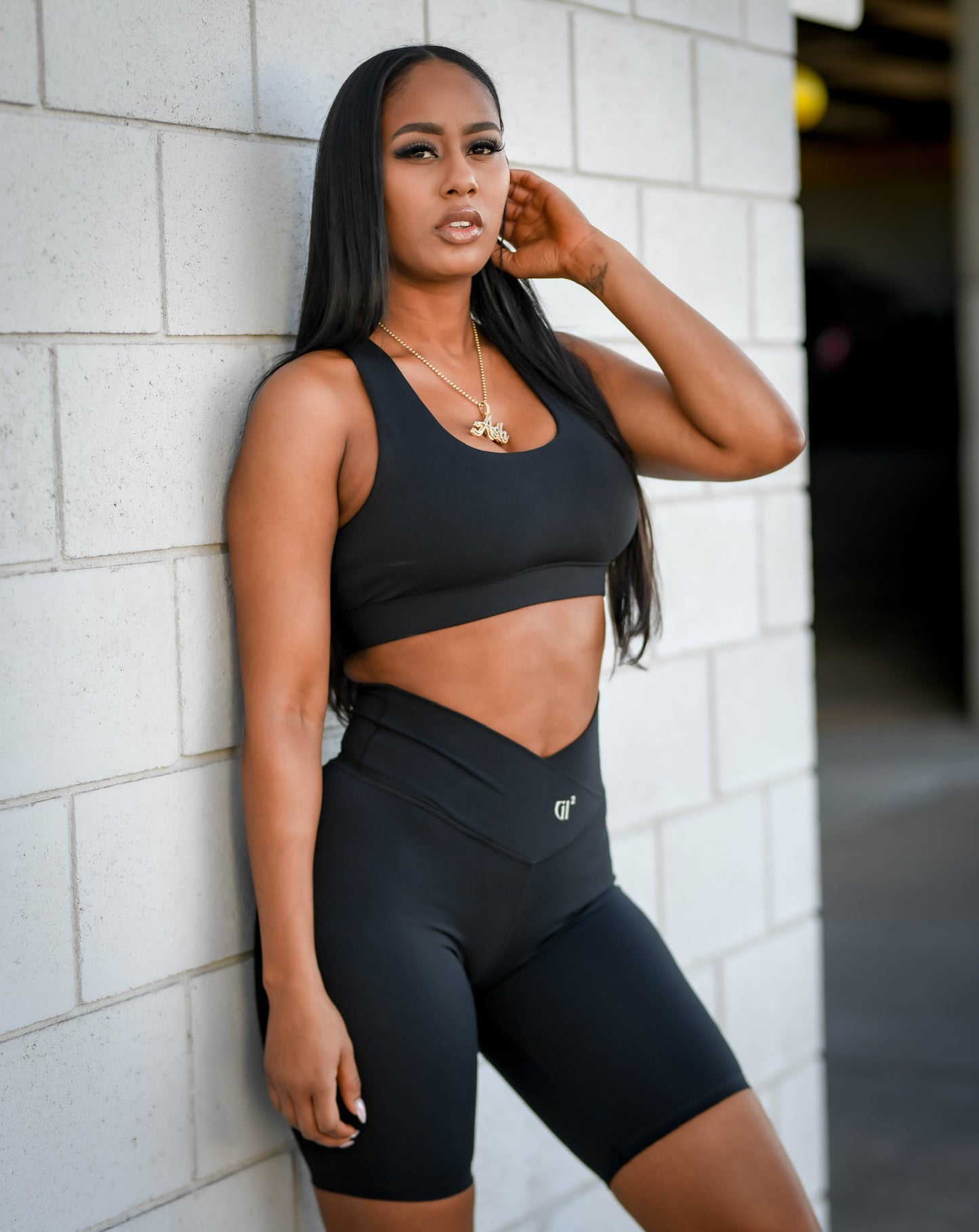 PANDEMONIUM Nylon Biker shorts