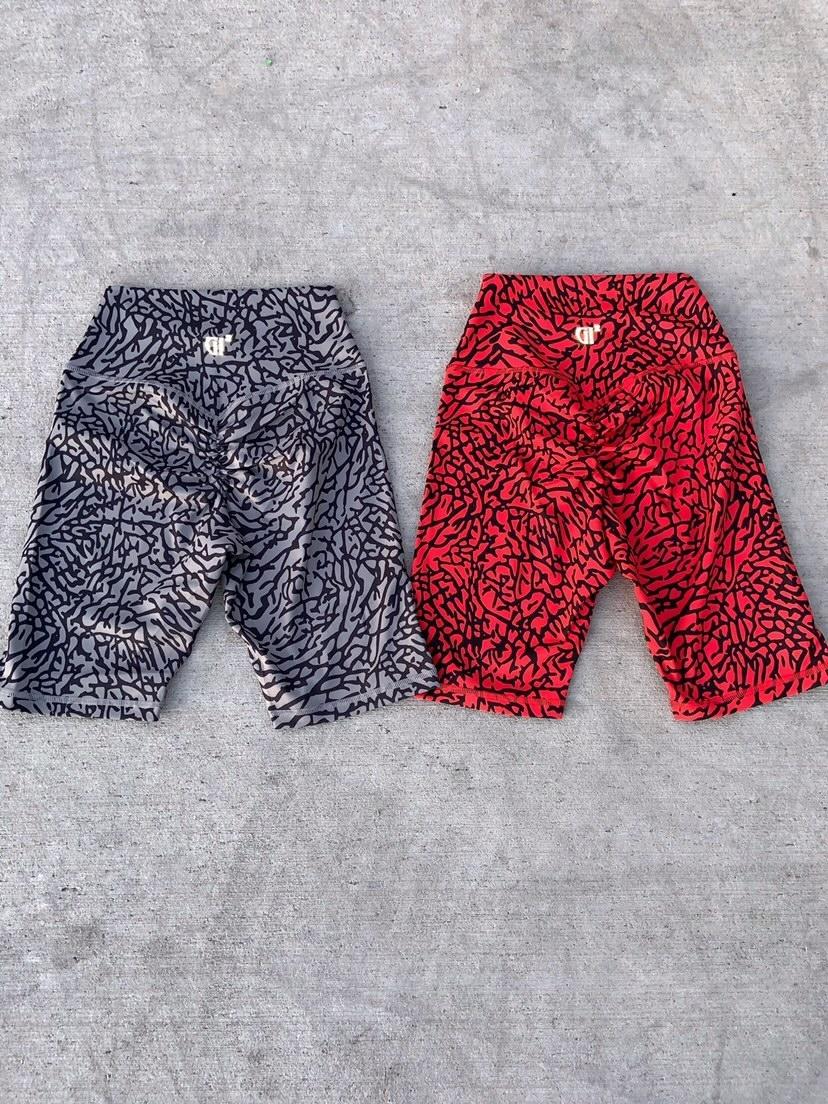 PANDEMONIUM "ELEPHANT PRINT" BIKER SHORTS