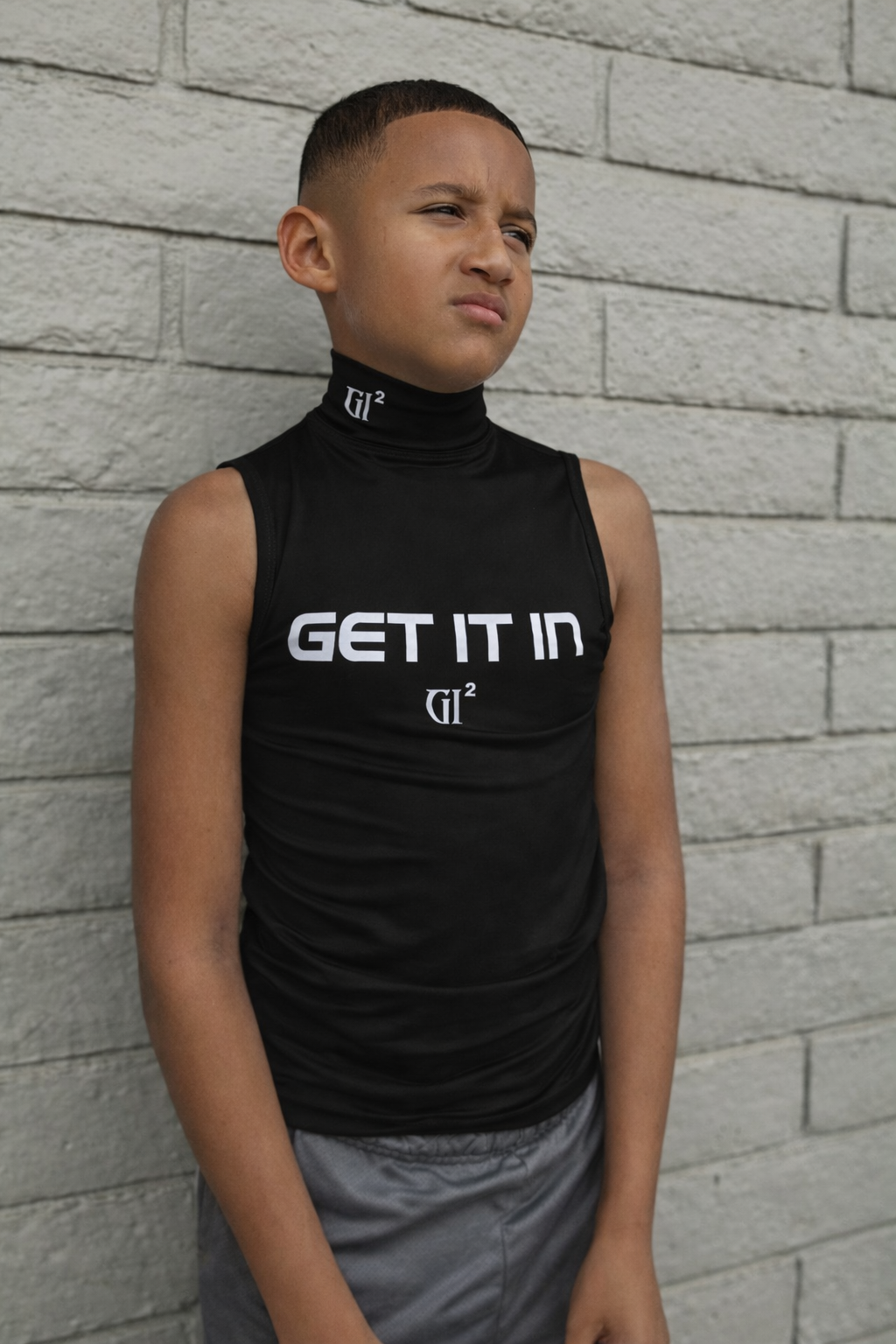 GET IT IN® “Ground Zero” Sleeveless Turtleneck Compression